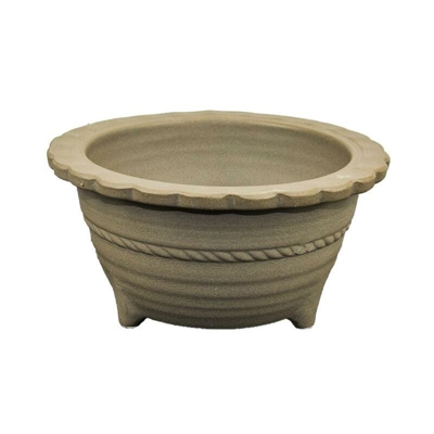 Vaso per bonsai Giapponese Morrisan rotondo in gres 12,5x12,5x6 cm - B04-12a