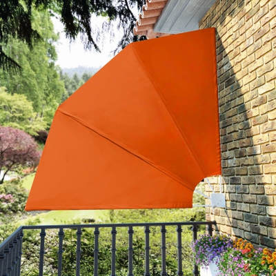 Tenda Laterale per Balcone Pieghevole Terracotta 210x210 cm - Marrone - Vidaxl