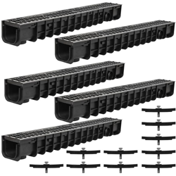 5M Set di canali di drenaggio Barra di drenaggio Griglia in ghisa Griglia a fessure B125 en oferta