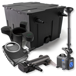 Set filtro 1 camera SunSun 60.000 l Depuratore per stagni UVC 18W Pompa NEO8000 70W Fontana Skimmer precio