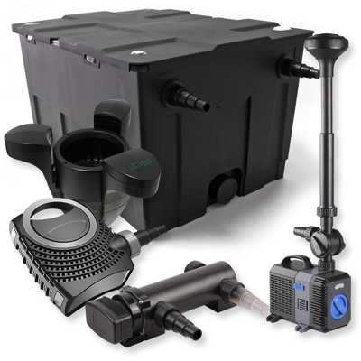 Set filtro 1 camera SunSun 60.000 l Depuratore per stagni UVC 18W Pompa NEO8000 70W Fontana Skimmer