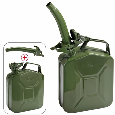 Tanica per benzina 5 L con Beccuccio staffa di sicurezza Certificazione-UN Metallo Diesel Carburante Bidone Contenitore - Monzana
