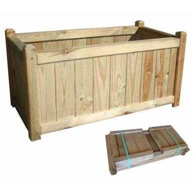 Fioriera Da Esterno In Legno Di Pino Impregnato In Autoclave Cm 40 X 80 X 40 H Per Giardino Terrazzo