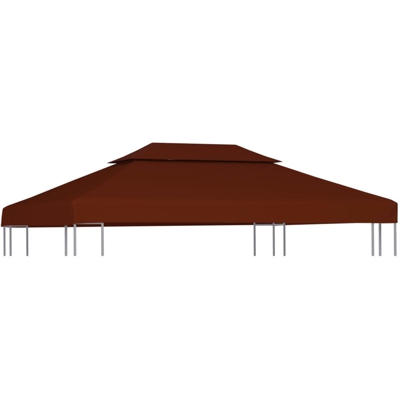 Copertura Superiore Gazebo a 2 Strati 310g/m2 4x3m Terracotta