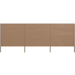 Paravento a 3 Pannelli in Tessuto 400x160 cm Grigio Talpa - Marrone - Vidaxl características