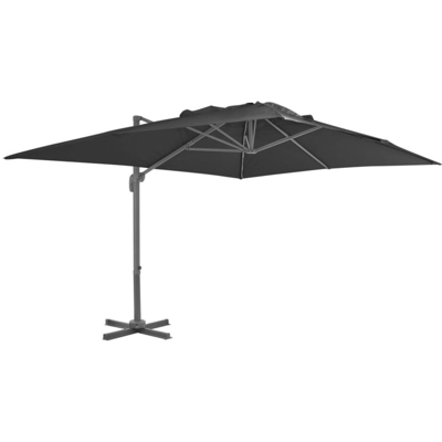 Ombrellone a Sbalzo con Palo in Alluminio 400x300 cm Antracite
