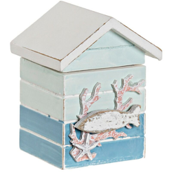 Scatola Decorativa DKD Home Decor Mediterraneo Legno MDF (8 x 7.5 x 10.5 cm) características