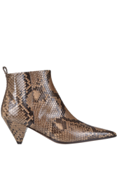 Reptile print leather ankle boots precio