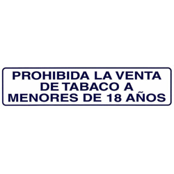 Etichetta 250x63 mm. Vendita vietata Tabacco 18 anni características