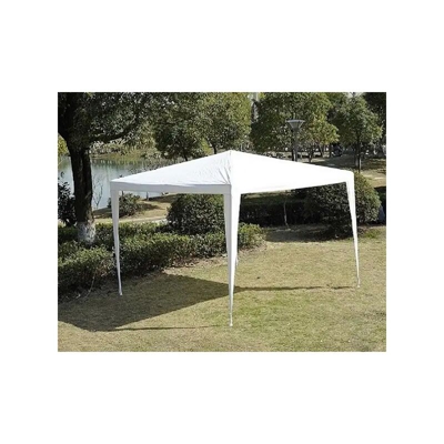 Gazebo da Giardino Top Rafia Tenda da Esterno Impermeabile Acciaio 3x3m Bianco