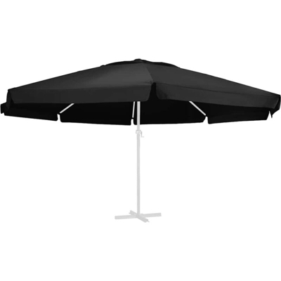 Telo di Ricambio per Ombrellone Nero 600 cm - Vidaxl