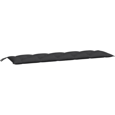 vidaXL Cuscino per Panca da Giardino Nero 180x50x7 cm in Tessuto - Nero