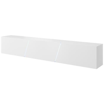 Mobile Tv Sospeso Moderno E Di Tendenza Aczi Bianco / bianco Lucido 240cm Led