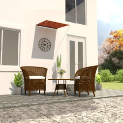 vidaXL Tenda da Sole Retrattile Arancione e Marrone 100x150 cm - Multicolore en oferta
