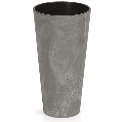 Prosperplast Tubus Slim Effect di plastica CON serbatoio colore Grigia scuro, 47,6 (altezza) x 25 (larghezza) x 25 (profondità) cm