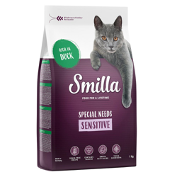 Smilla Adult Sensitive Senza Cereali Anatra Crocchette per gatti - 1 kg en oferta