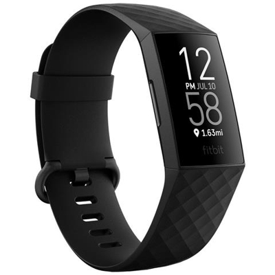 Activity Tracker Charge 4 Impermeabile 5ATM Display Touch Wi-Fi / Bluetooth e GPS per Fitness con Pedometro e Cardiofrequenzimetro Taglia S / L Nero