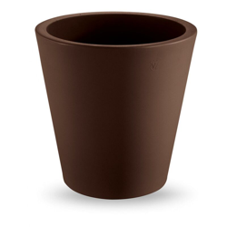 Vaso rotondo in resina 'Single' 45 cm. Bronzo en oferta