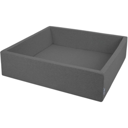 120X30cm/SENZA Palline Quadrato Piscina Per Bambini Fabbricato In EU, Grigio Scuro:Grigio/Bianco/Turchese - grigio scuro:- - Kiddymoon precio