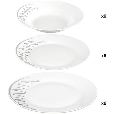 Servizio da tavola 18 pezzi bianco