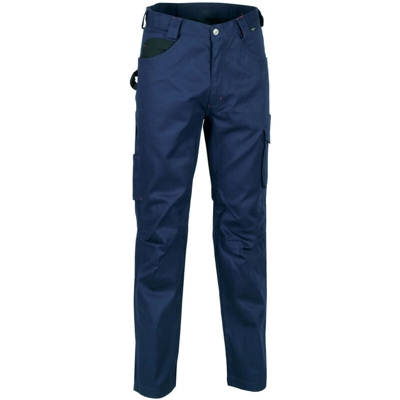 Pantalone Multitasca da Lavoro in Cotone e Poliestere colore Blu e Nero Taglia 58