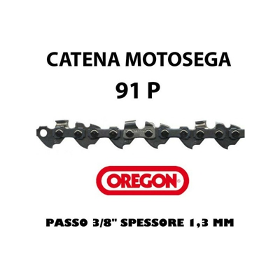 CATENA OREGON PER MOTOSEGA 91 P passo 3/8' SPESSORE 1,3mm-45 Maglie
