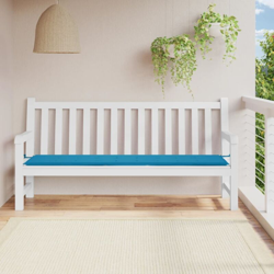 vidaXL Cuscino per Panca da Giardino Blu 200x50x4 cm - Blu precio