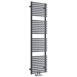 Hudson Reed Magera Scaldasalviette Moderno di Design Verticale - Termoarredo Bagno con Attacchi Centrali - Acciaio Antracite - 408W - 1520 x 400mm precio
