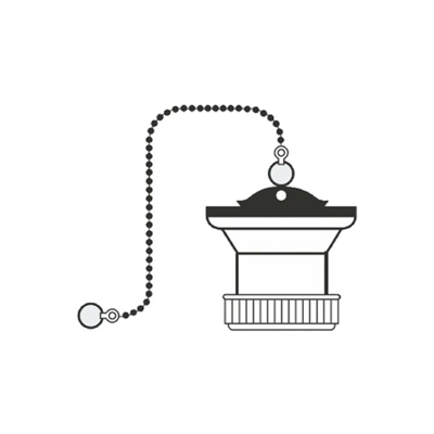 Valvola per lavabo Ø70 con catena