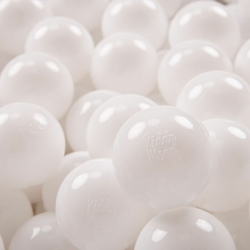 KiddyMoon 100 ? 7CM Palline Morbide Colorate Per Piscina Bambini Fatto In EU, Bianco - bianco en oferta