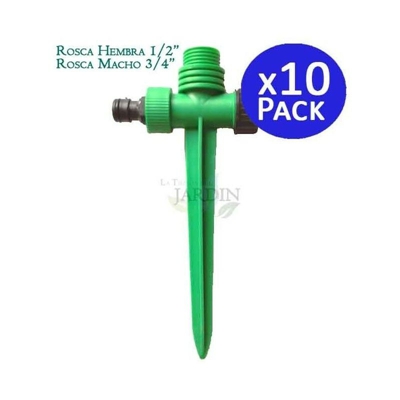 Punta per irrigatore 1/2' femmina - 3/4' maschio in plastica. 10 unit?