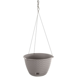 Vaso di fiori rotonda sospesa 3L Splofy di plastica in colore grigia, Ø23 x 14,5 cm - Prosperplast precio