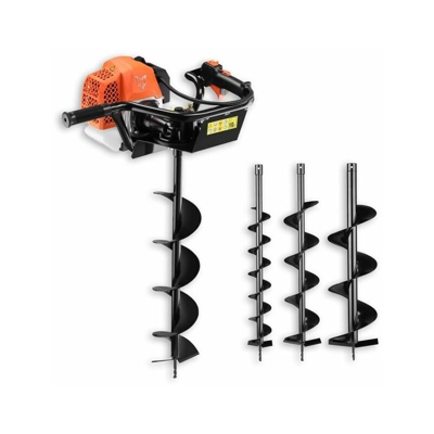 Trivella a scoppio Mototrivella a benzina coclea / trivellatrice 62cc incl. attacchi da 100, 150, 200mm FUXTEC EB162