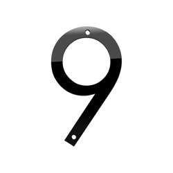 Numero civico 5 pollici Numero in acciaio inossidabile durevole 9 Nove numeri esterni moderni 3D resistenti agli agenti atmosferici per la cassetta en oferta