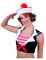 Cappello da marinaio con pompon rosso per adulto
