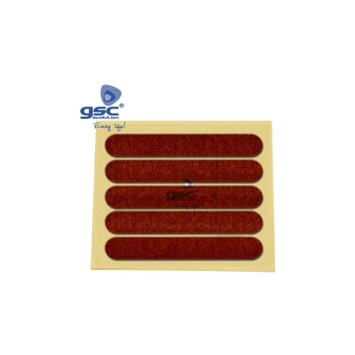 Set 5 adesivi quadrati di feltro 13x91mm Brown GSC 003802770