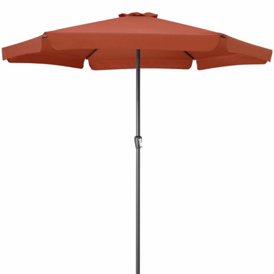Ombrellone da giardino a manovella Ø330cm terrazzo protezione UV 50+ ombrelloni spiaggia parasole terracotta (de)