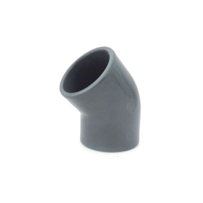 Gomito pvc ad incollaggio a 45° vari diametri, 5 pz > 63 mm
