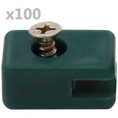 Supporto per Fili Recinzioni da Giardino con Vite 100 Set Verde