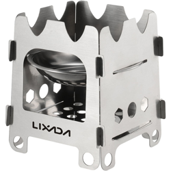 Lixada stufa a legna con vassoio alcool, acciaio inox-M precio
