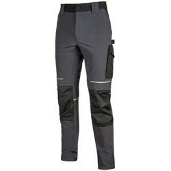 ATOM - PANTALONE DA LAVORO IN COMODO TESSUTO U-4 RESISTENTE, TRASPIRANTE, IDROREPELLENTE - PE145AG ASPHALT GREY U-POWER - Taglia M características