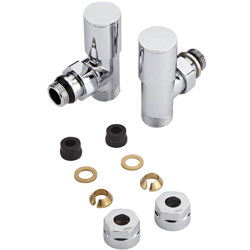 Coppia di Valvole Per Termosifoni e Scaldasalviette - Raccordo Maschio 3/4' - Adattatori Ø12mm Rame - Controllo Manuale - Accessori Riscaldamento precio