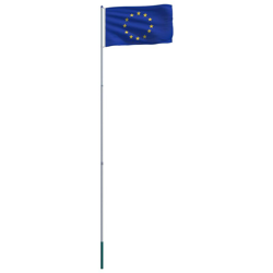 Bandiera con Pennone in Alluminio 6 m dell'Europa - Vidaxl características