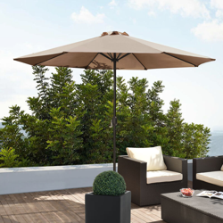Ombrellone da Giardino con Palo Centrale in Acciaio - Altezza 230 cm - Ombrellone da Spiaggia / Terrazza con Telo Idrorepellente Ø 3 m - Beige características