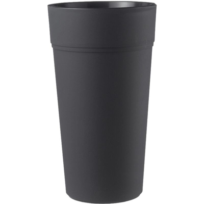 Vaso tondo alto rotondo vasi resina colorati da esterno e giardino per piante e fiori (vaso 80 cm - bruno)