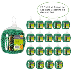 20 rotoli per legature da giardino in pvc ciascuno da grammi 500 diametro 3 mm características