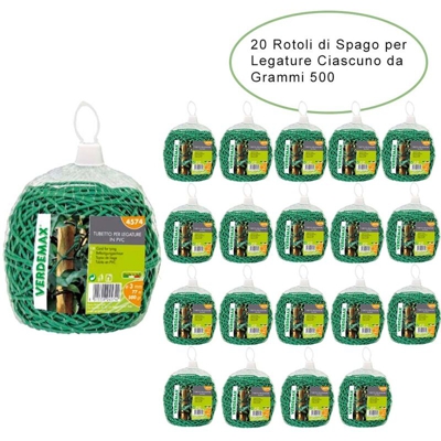 20 rotoli per legature da giardino in pvc ciascuno da grammi 500 diametro 3 mm