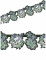Ghirlanda teschi e fiori 180 x 15 cm