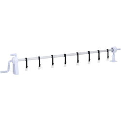 vidaXL Rullo di Copertura per Piscina con Base in Plastica - Bianco características