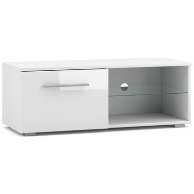 Mobile Tv Modernista Punes Bianco / bianco Lucido 200 Cm